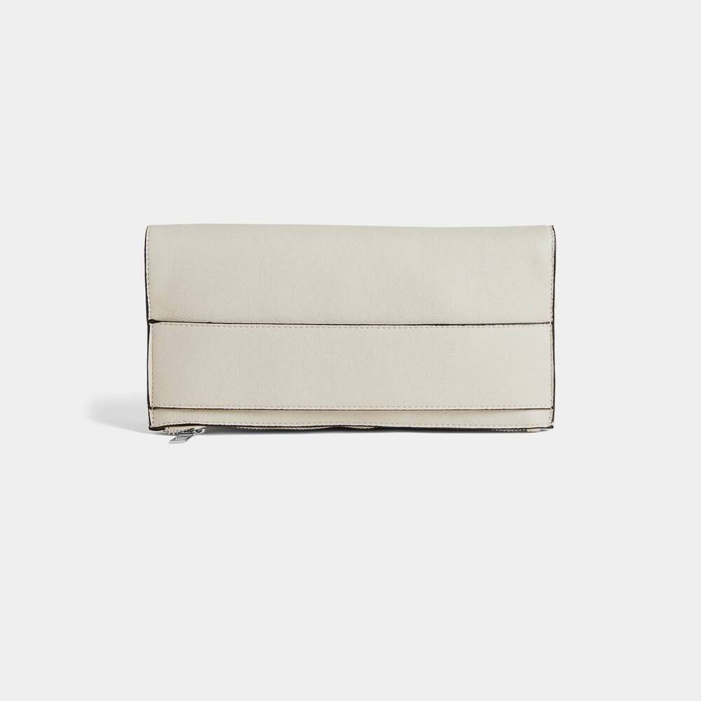 NEW COCO + CARMEN women's sophia clutch and crossbody bag in oyster